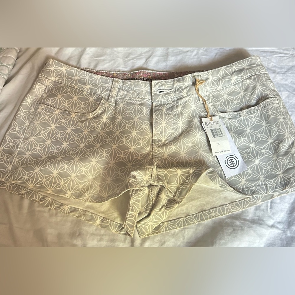 element jean shorts grey size 29